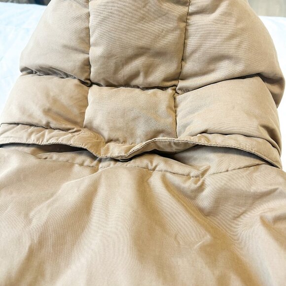 Banana Republic Alps Oversized Camel Hooded Puffer Jacket XL Down-Fill Coat - Picture 6 of 11